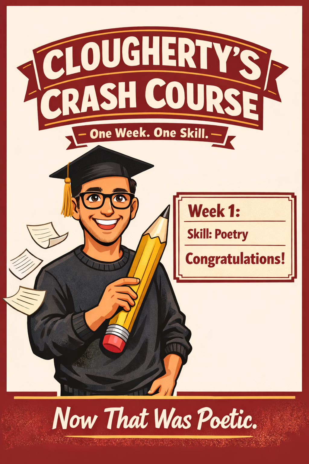 Clougherty Crash Course artwork for Week 1: Poetry