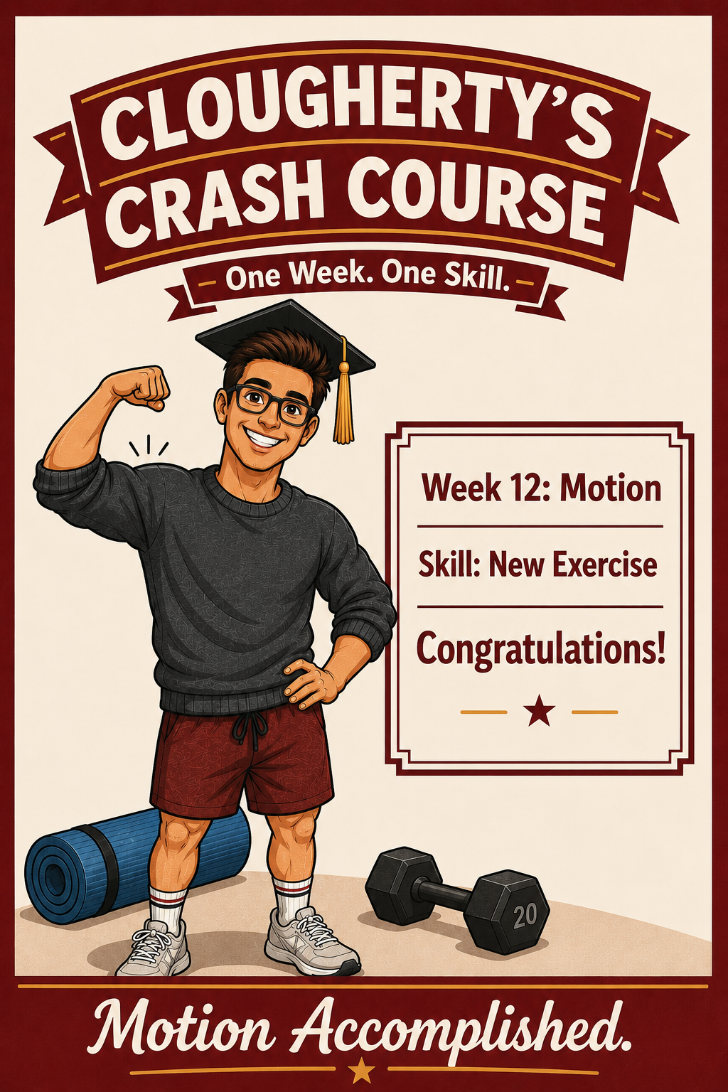 Clougherty Crash Course artwork for Week 12: Motion