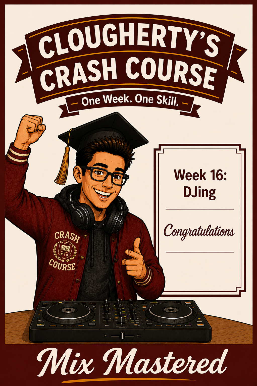 Clougherty Crash Course artwork for Week 16: DJing