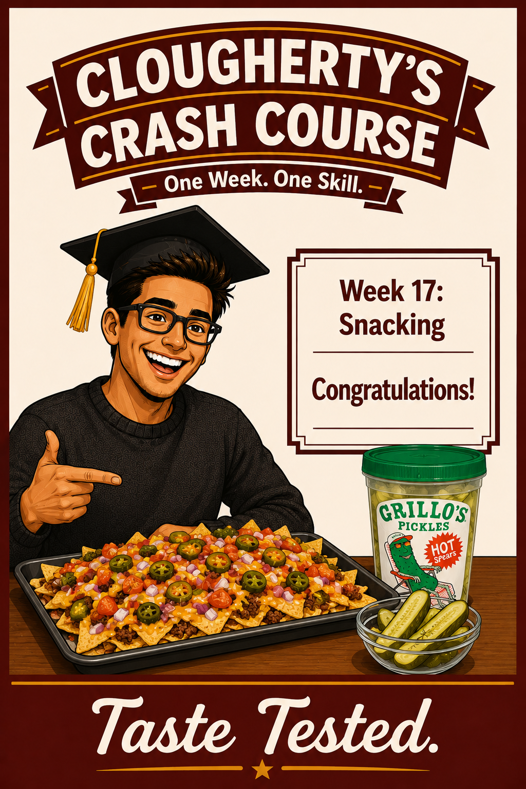 Clougherty Crash Course artwork for Week 17: Snacking