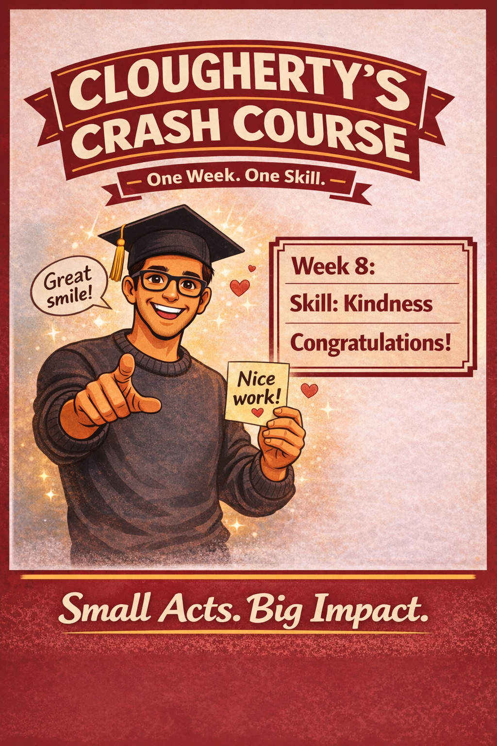 Clougherty Crash Course artwork for Week 8: Kindness
